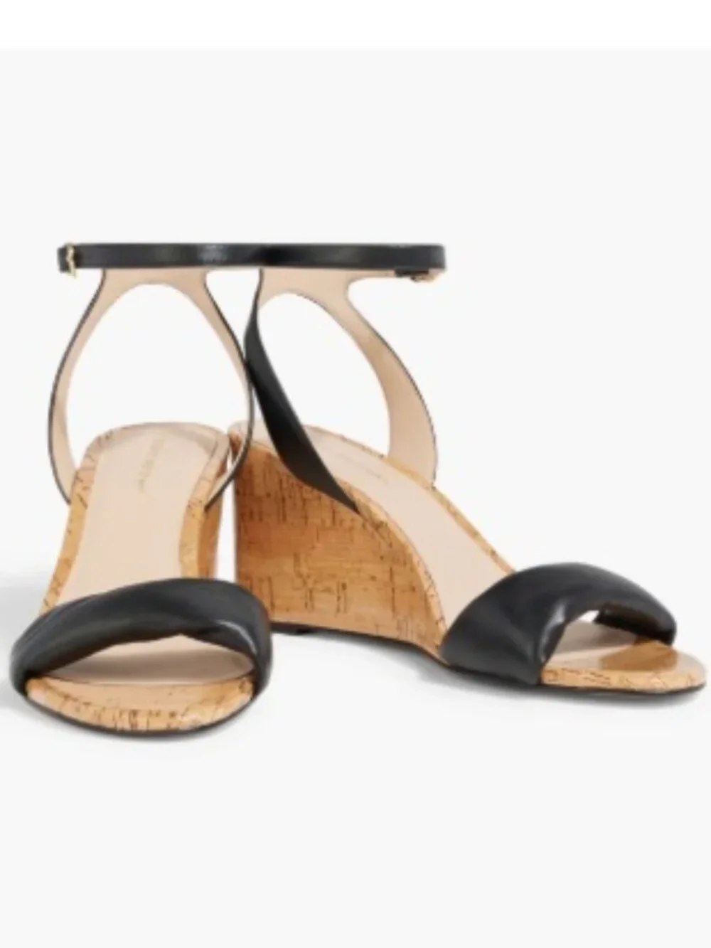 STUART WEITZMAN Everly 75 leather wedge sandals 10 - Picture 4 of 11